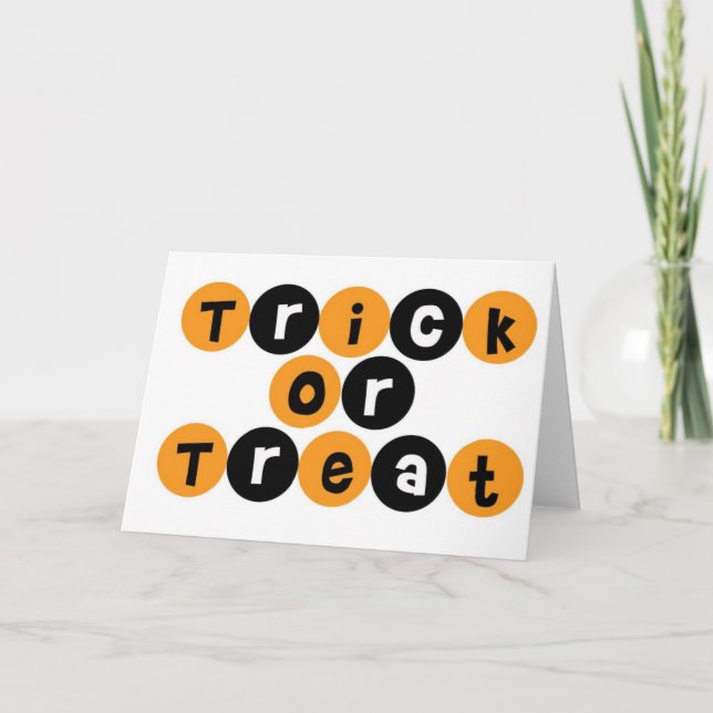 Cartão Trick or Treat Halloween Fun (Frente)
