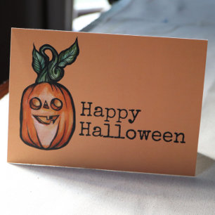 Cartão Trick or Treat Jack O Lantern Halloween Abóbora