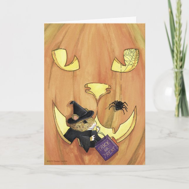 Cartão Trick or Treat Mouse, Halloween Card (Frente)