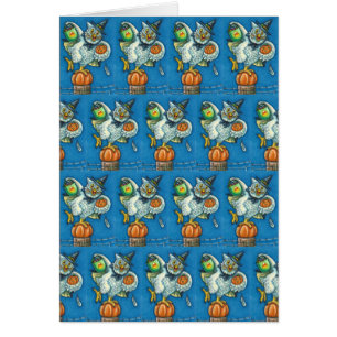 CARTÃO TRICK OR TREAT, SMELL MY FEET HALLOWEEN OWL CARD