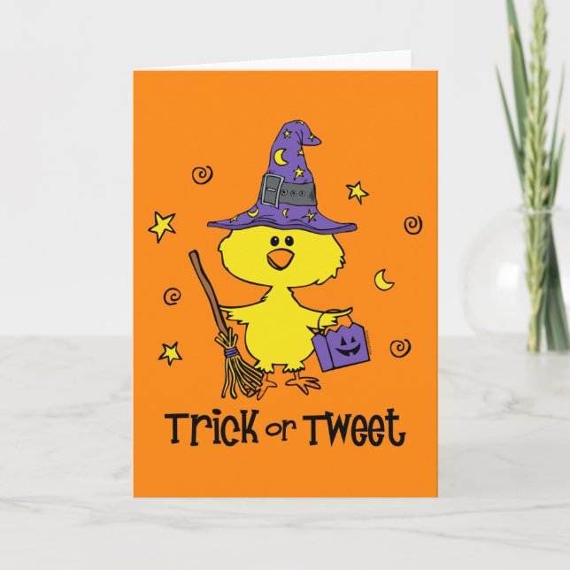 Cartão Trick or Tweet (Frente)