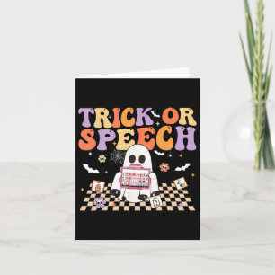 Cartão Trick Ou Speech Retro Slp Halloween Terapia De Fal