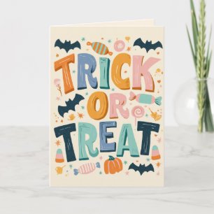 Cartão Trick Ou Tratar O Pastel Halloween