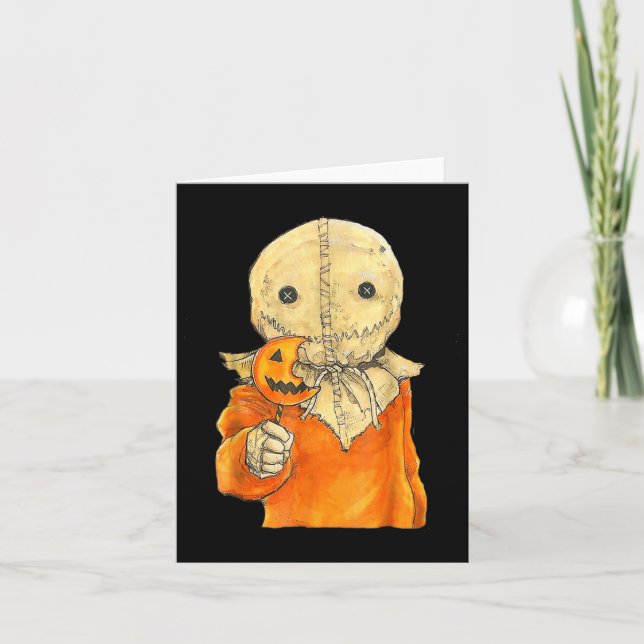 Cartão Trick Ou Tratat Cute Skull Halloween 2025 Figurume (Frente)