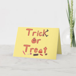 Cartão Trick ou Treat Wits Candy Halloween Design