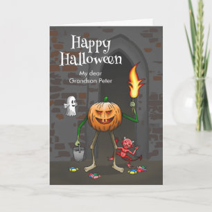 Cartão Trick ou Treine o Halloween