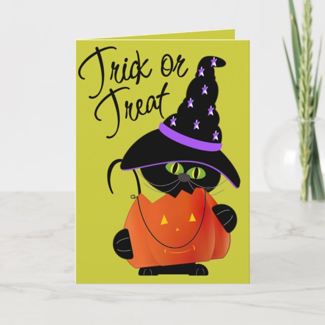 Cartão Trick r Treat Halloween Greeting Card (Frente)