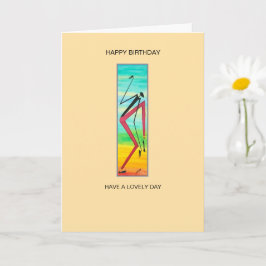 Cartão Tricky African Dancer Happy Birday