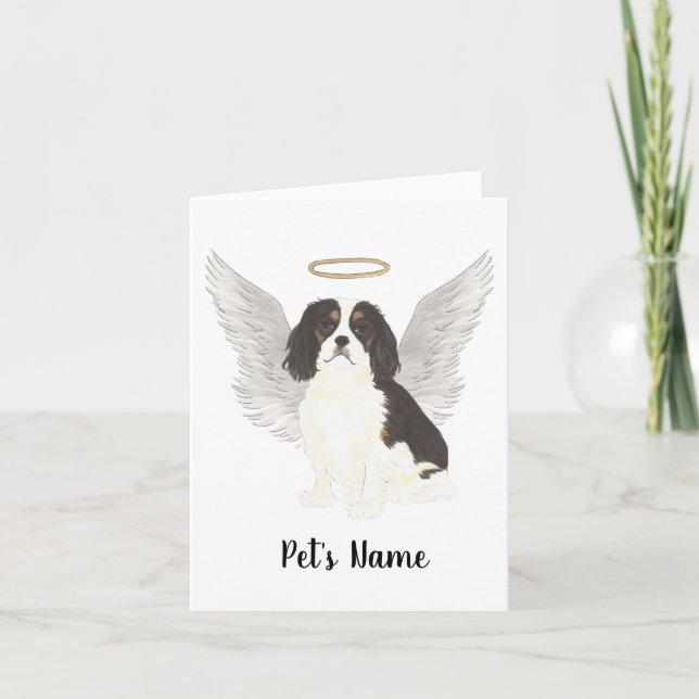 Cartão Tricolor Cavalier King Charles Spaniel Simpatia (Frente)