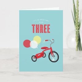 Cartão Tricylce Terceiro Aniversário