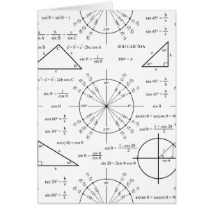 Cartão Trig & triângulos