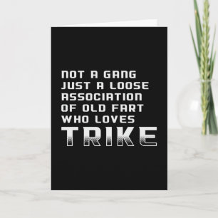 Cartão Triker Motor Trike Trikers Motorcycle Funny Retro