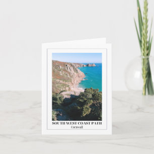 Cartão Trilha da Costa Sudoeste, Porthcurno, Cornualha