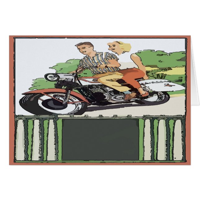 Cartão Trilha de Motocicleta (Frente Horizontal)