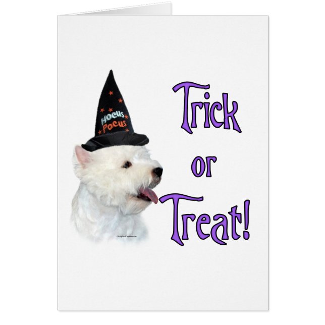 Cartão Trilha de Terrier Branco da Highland Ocidental (Frente)