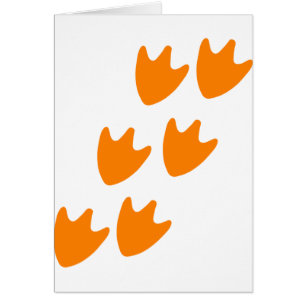 Cartão Trilha dos pés do pato