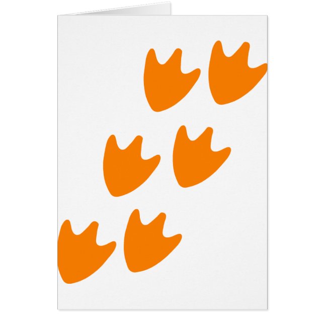 Cartão Trilha dos pés do pato (Frente)