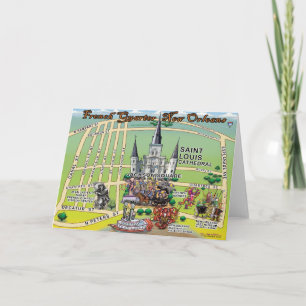 Cartão Trimestre Francês Nova Orleans