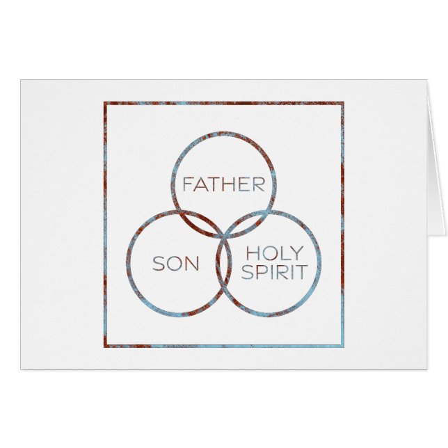 Cartão Trindade Santíssima Pai Filho Espírito Santo (Frente horizontal)