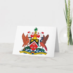 Cartão Trinidad And Tobago Coat of Arms Greeting Card