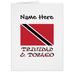 Cartão Trinidad Flag e Tobago Personalizado