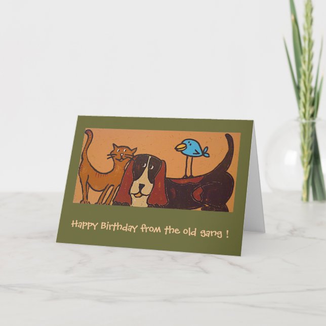 Cartão Trio birthday card (Frente)