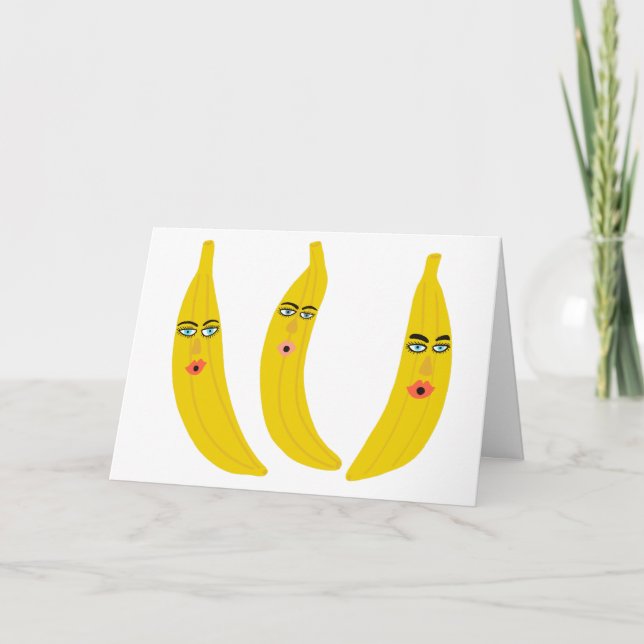 Cartão Trio de Banana Caprichoso PERSONALIZADO (Frente)