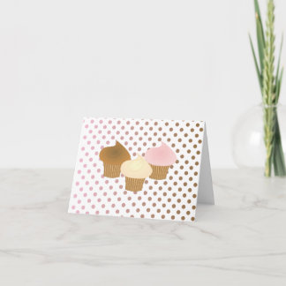 Cartão Trio de Cupcake Divertido