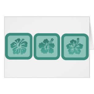Cartão Trio de Flores de Hibiscus