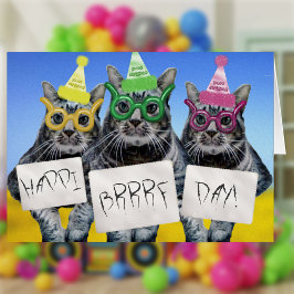 Cartão Trio de Gatinho do Feli Brrf Day