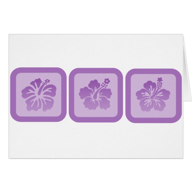 Cartão Trio de Hibiscus (Frente Horizontal)