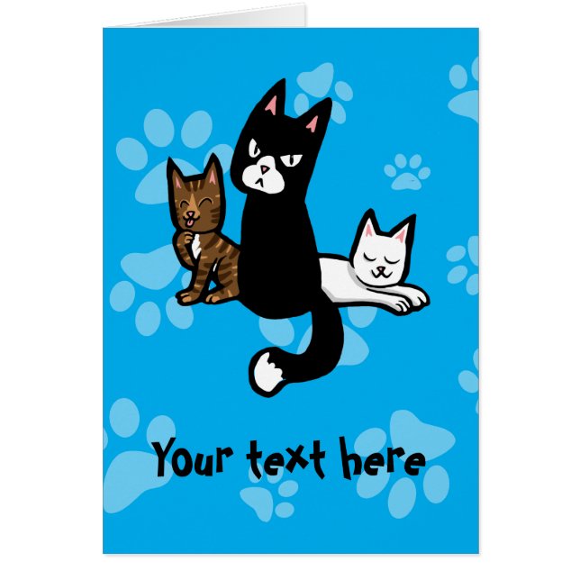 Cartão Trio do gato (Frente)
