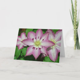 Cartão Trio of Clematis Mother's Day Card