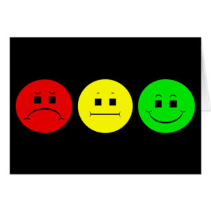 Cartão Trio temperamental do sinal de trânsito