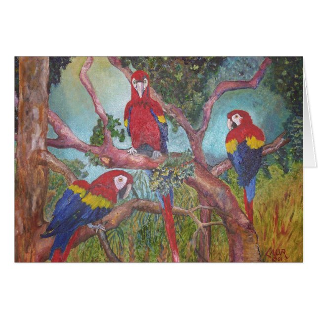 Cartão Trio tropical (Frente Horizontal)