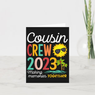 Cartão Trip da Família Cousin Crew 2023 Summer Vacation B