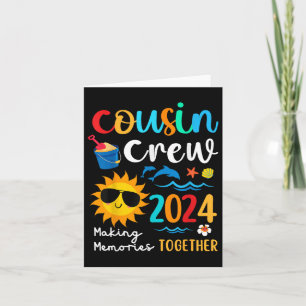 Cartão Trip da Família Cousin Crew 2024 Summer Vacation B