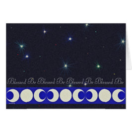 Cartão Triple Moon Pagan Bendito Seja Bênçãos Pagan