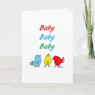 Cartão Triplet Birth Greeting Card