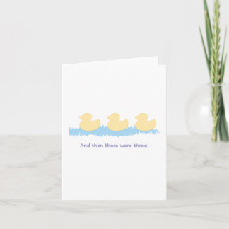 Cartão Triplets Baby Card And Then There Were Three 