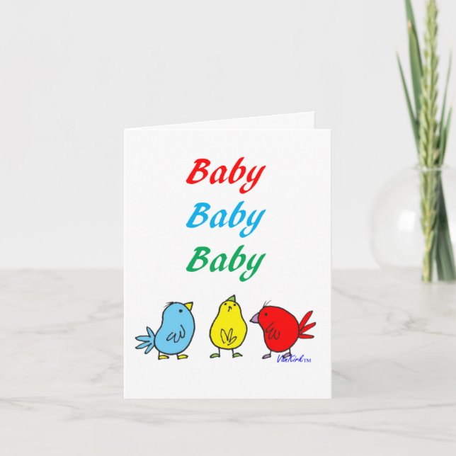 Cartão Triplets Birth Notecard (Frente)