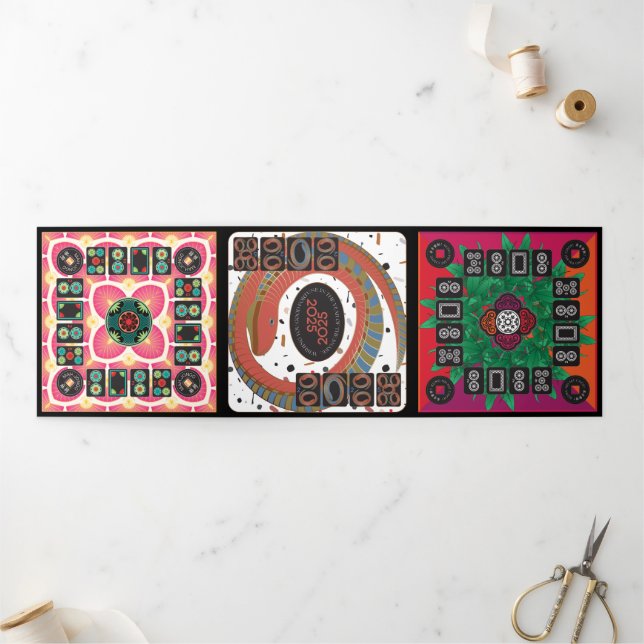 Cartão triplo Mah Jongg 2025 (Fora)