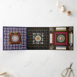 Cartão triplo Mah Jongg Squares