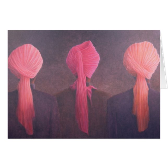 Cartão Triptych do turbante (Frente Horizontal)
