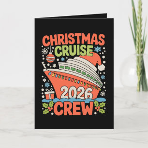 Cartão Tripulação de Cruzeiro 2026 Natal Navio Papai Noel
