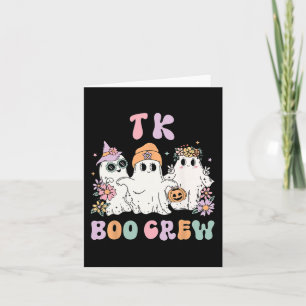 Cartão Tripulação de TK Boo Retro Grooveen Floral Ghost T