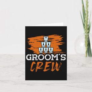 Cartão Tripulação do Groom para uma despedida de solteiro