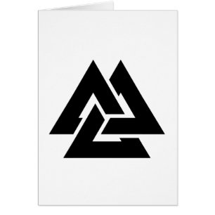 Cartão Triquetra do símbolo de Valknut