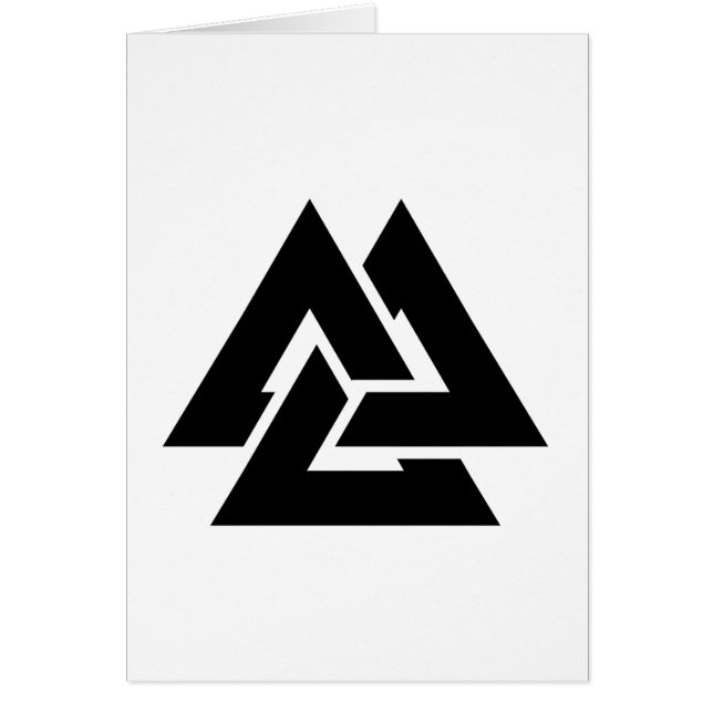 Cartão Triquetra do símbolo de Valknut (Frente)