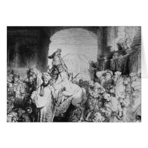 Cartão Triumph de Mordecai, c.1640